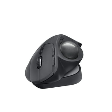 Logitech MX Ergo S Plus Advanced Wireless Trackball Mouse, USB-C Rechargeable Wireless Ergonomic Mouse With Bluetooth and Encrypted Dongle, 6 Programmable Buttons, for PC/Mac, Black