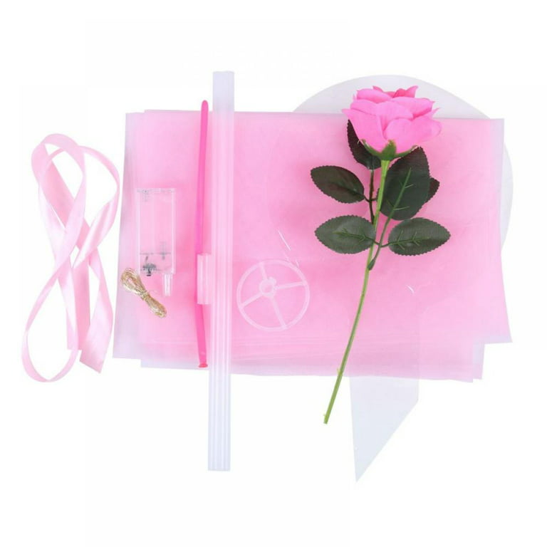 LED Luminous Balloon Rose Bouquet Transparent Bobo Ball Rose Valentines Day  Gift