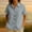 Gray, variant on Olyvenn Cotton Linen Button Down Shirt for Women Casual Short Sleeve Blouses Summer Peter Pan Collared Tops Gray XL