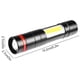 thumbnail image 3 of Linterna LED recargable | Superbrillante de 250.000 lúmenes | 5 modos con luz de trabajo COB | Resistente al agua IPX6 | Entrada y salida USB | Linterna de mano, 3 of 5