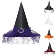 thumbnail image 4 of Popular! Aldult Halloween Witch Hat Mesh Hat Polyester Hat Clearance Ghost, 4 of 5