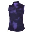 thumbnail image 1 of Monterey Club Women's Two Tone Dot Printed Sleeveless Sport Golf Polo Shirt #2605, 1 of 2