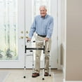 thumbnail image 3 of Costway One-button Folding Walker Aluminum Walking Frame w/ Adjustable Height, 3 of 10