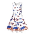 thumbnail image 4 of Tisuna Sleeveless USA Anniversary Patriotic Dresses For Girls Kids July 4Th American Flag Dress Girls Fashionable Red White And Blue Dress White Size 5-6 Years, 4 of 4