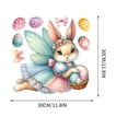 thumbnail image 2 of YingYouFu Easter Bunny Window Clings White PVC Static Window Stickers Rabbit Butterfly Flower Grass Decals Removable Reusable Window Decor for Easter Spring Home Party Glass Door Window Decoration, 2 of 7