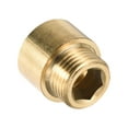 thumbnail image 5 of Uxcell G1/2 Female to G1/2 Male Thread 15mm Brass Extension Pipe Fitting 2 Pack, 5 of 5