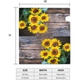 thumbnail image 2 of Retro Sunflowers Mailbox Covers, Wood Magnetic Post Box Cover Wraps Standard Size 21x18 in for Garden Yard Decor, 2 of 6