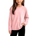 thumbnail image 2 of StSilkitty Kids Long Sleeve T-Shirts Cotton Crewneck Basic Tees Tops Lightweight Casual School Uniform Shirts Size 1-11, 2 of 8