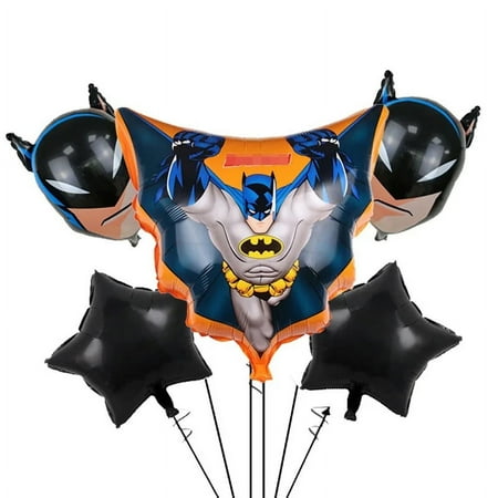 5 PCS Superhero Man Bat Balloons Birthday Party Balloons Super Hero Balloons Birthday party decoration Mylar Foil Balloon