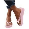 thumbnail image 3 of YAYUBA Beach Sandals For Woman Black,Women's Fashion Color Diamond Butterfly Flip Flops Casual Wedge Slippers, 3 of 8
