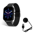 thumbnail image 4 of Hombres Smart Watch Digital Bluetooth Compatible con la pantalla Táctil Táctil Reloj de pulsera Fitness Tarifa cardíaca Música Reproductor SmartWatch Electronics Black Steel Correa Inevent EL005787-03B, 4 of 7