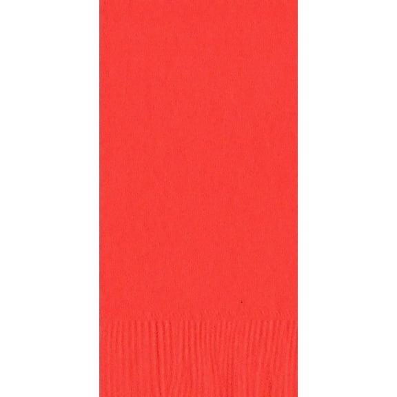 600 - (12 Pks of 50) 2 Ply Plain Solid Colors Dinner Hand Towel Napkins Paper - Orange
