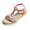 Pink, variant on Mostsola Espadrilles for Women Bohemian Braided Wedge Sandals Open Toe Slingback Summer Beach Shoes