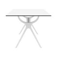thumbnail image 3 of Luxury Commercial Living 71" White Sleek Rectangular Outdoor Patio Dining Table, 3 of 8