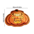 thumbnail image 3 of Fall Doormat Pumpkin Maple Leaves Strip Mat 19.69x23.62in Polyester Soft & Skidproof for Bathroom Kitchen Porch Entryway Thanksgiving Fall Doormat by MPOISVA, 3 of 6