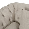 thumbnail image 6 of Horeb Contemporary Fabric Tufted Double Chaise Lounge with Accent Pillows, Beige and Dark Brown, 6 of 8