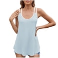 thumbnail image 1 of ameIAEA Débardeurs d'Été pour Femmes Sans Manches Col Rond Chemise Décontractée Bloc de Couleur Tops Amples, 1 of 7
