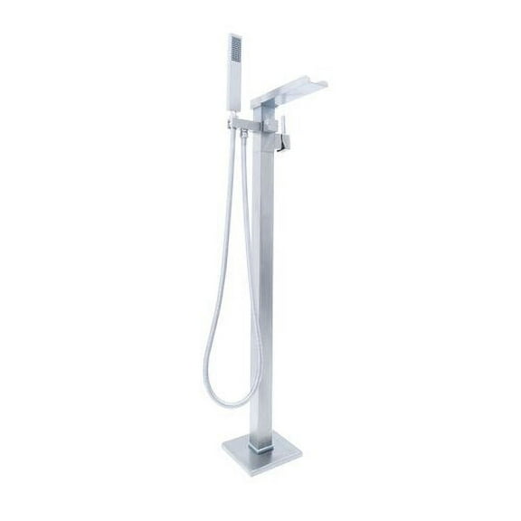 Dyconn Faucet Victoria Double Handle Floor Mounted Freestanding Tub Filler with Hand Shower