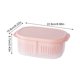 thumbnail image 4 of Advancent Organizador de refrigerador, caja apilable para lavar frutas y verduras, cajón de doble capa, contenedor separado, ensaladera Organizadores de utensilios de cocina Rosado Advancent HA009436-03, 4 of 6