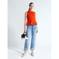 thumbnail image 2 of Free Assembly Women's High Rise Straight Cropped Jeans, Sizes 0-18, 2 of 5