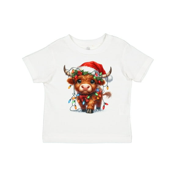Inktastic Christmas Highland Cow Boys or Girls Toddler T-Shirt