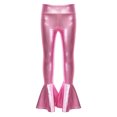 thumbnail image 5 of Linjinx Kids Girls Metallic Jazz Hip Hop Dance Outfits Tassel Long Sleeve Bomber Jacket Coat and Flared Pants Set Pink 10, 5 of 6