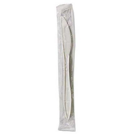 Boardwalk Wrapped Polypropylene Cutlery, Knives, White, 1000/Carton