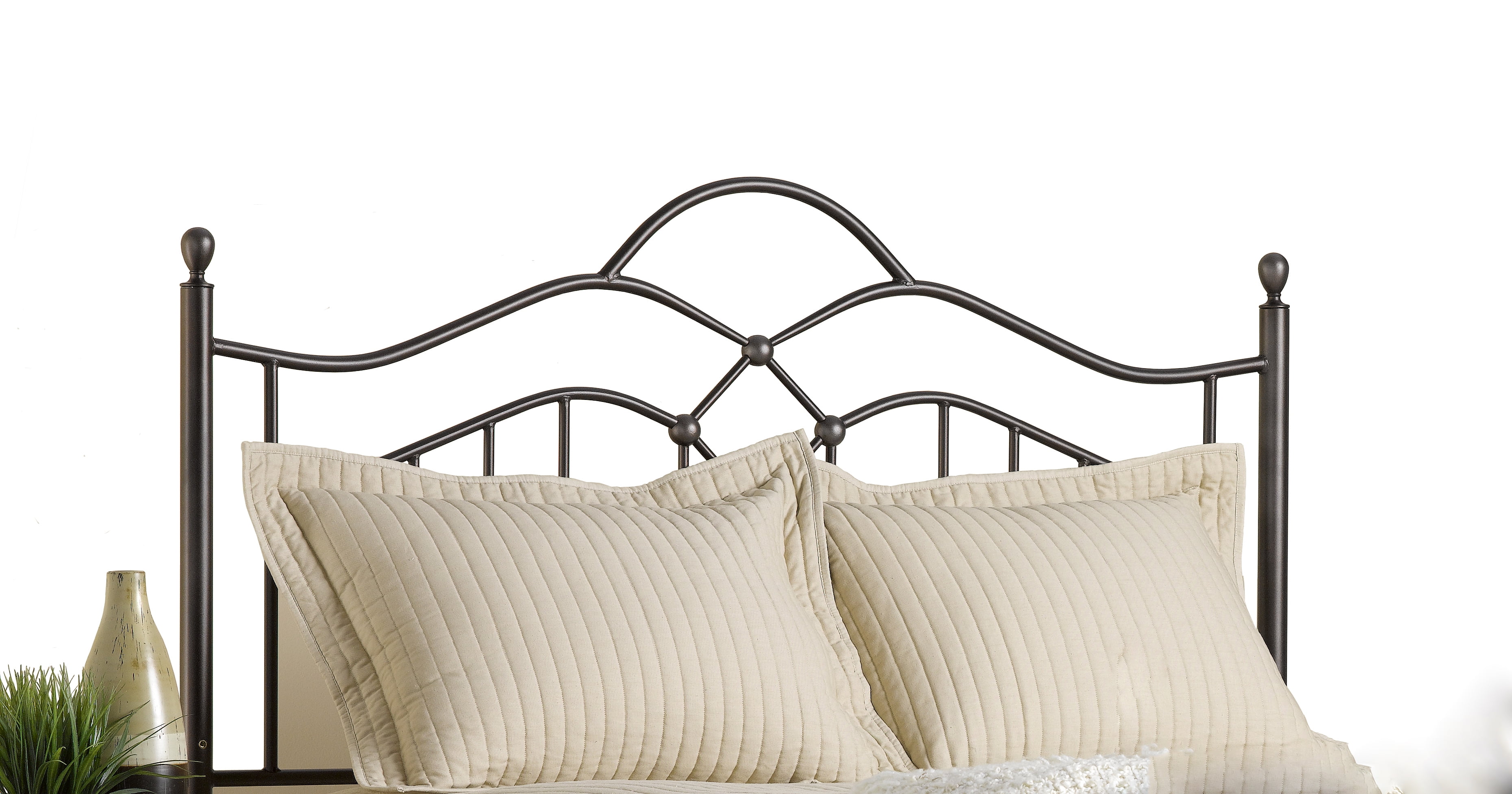 Hillsdale Furniture Oklahoma King Metal Headboard with Frame, Bronze