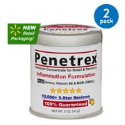 (2 pack) (2 Pack) Penetrex Pain Relief Cream [2 Oz] :: Patented Breakthrough for Arthritis, Back Pain, Tennis Elbow, Fibromyalgia, Sciatica, Plantar Fasciitis, Carpal Tunnel, Sore Muscles, Joints & Chronic Aches