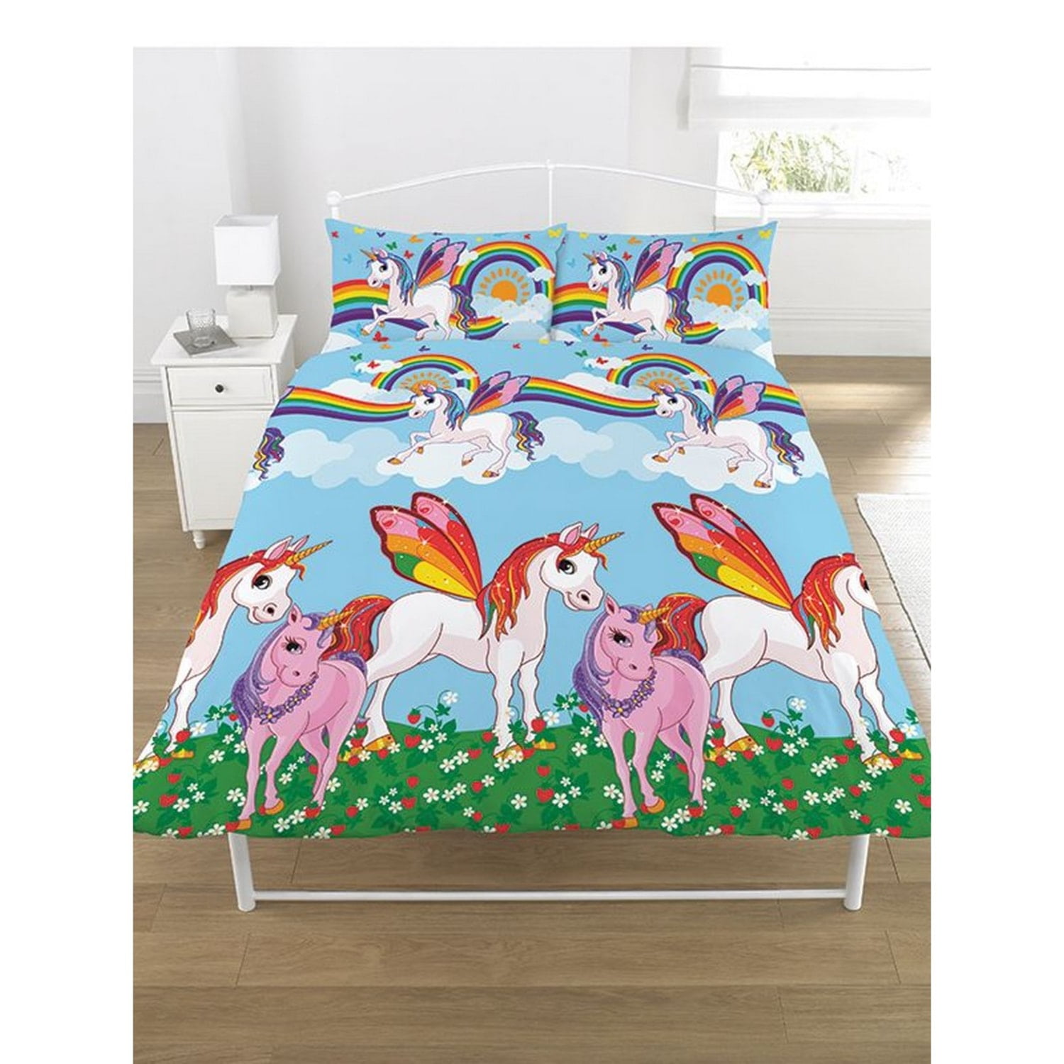 Queen size unicorn quilt cover sale