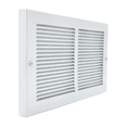 thumbnail image 2 of TruAire Stamped Steel White Baseboard Return Grill - For Duct Opening of 24" x 6" - Overall Dimensions 25 3/4" x 7 3/4", 2 of 4