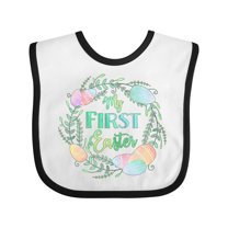 Inktastic My First Easter Pastel Colored Wreath Boys or Girls Baby Bib