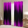 thumbnail image 2 of Abstract Ombre Curtains 30%-50% Blackout Purple Black Curtains & Drapes Bedroom,Gradient Geometry Striped Window Curtains,Geometric Stripes Window Treatments, 2 of 6