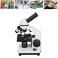 thumbnail image 1 of Compound Monocular Microscope with 40X to 640X Magnification, Wide Field 10X 16X Eyepiece, 4X 10X 40X Achromatic Objective Lens, for Student Beginner, 1 of 8