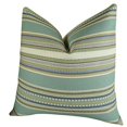 thumbnail image 1 of Plutus Chic Coussin Rayé Aloe Fait Main, (22 Pouces x 22 Pouces), 1 of 2