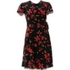 Halston Petite Watercolor Floral Wrap Dress NEW A353395