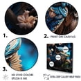 thumbnail image 3 of Designart "Moonlight Realm Of Blue Owls III" Animals Owl Floater Framed Canvas Prints, 3 of 5