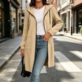 thumbnail image 3 of QIbmong Women's Zip-up Hoodie Oversized Light Fleece Long Sleeve Sweatshirts Casual Winter Jackets Coat with Pockets(XXL,Khaki), 3 of 9