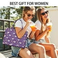 thumbnail image 5 of Large Capacity Tote Bag,Purple Fairy Unicorn Pattern Handbag Fashion Luxury Tote Bag,15.7"x13"x 5.1" Inches,Laptop Compatible, 5 of 6