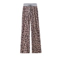 thumbnail image 3 of Sexy Dance Pantalones de salón Palazzo de talla grande para mujer, pantalones de pijama informales holgados de leopardo, ropa de dormir, 3 of 4
