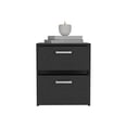thumbnail image 4 of Miekor Furniture Nightstand Chequered, Two Drawers, Black Wengue Finish 123119, 4 of 7