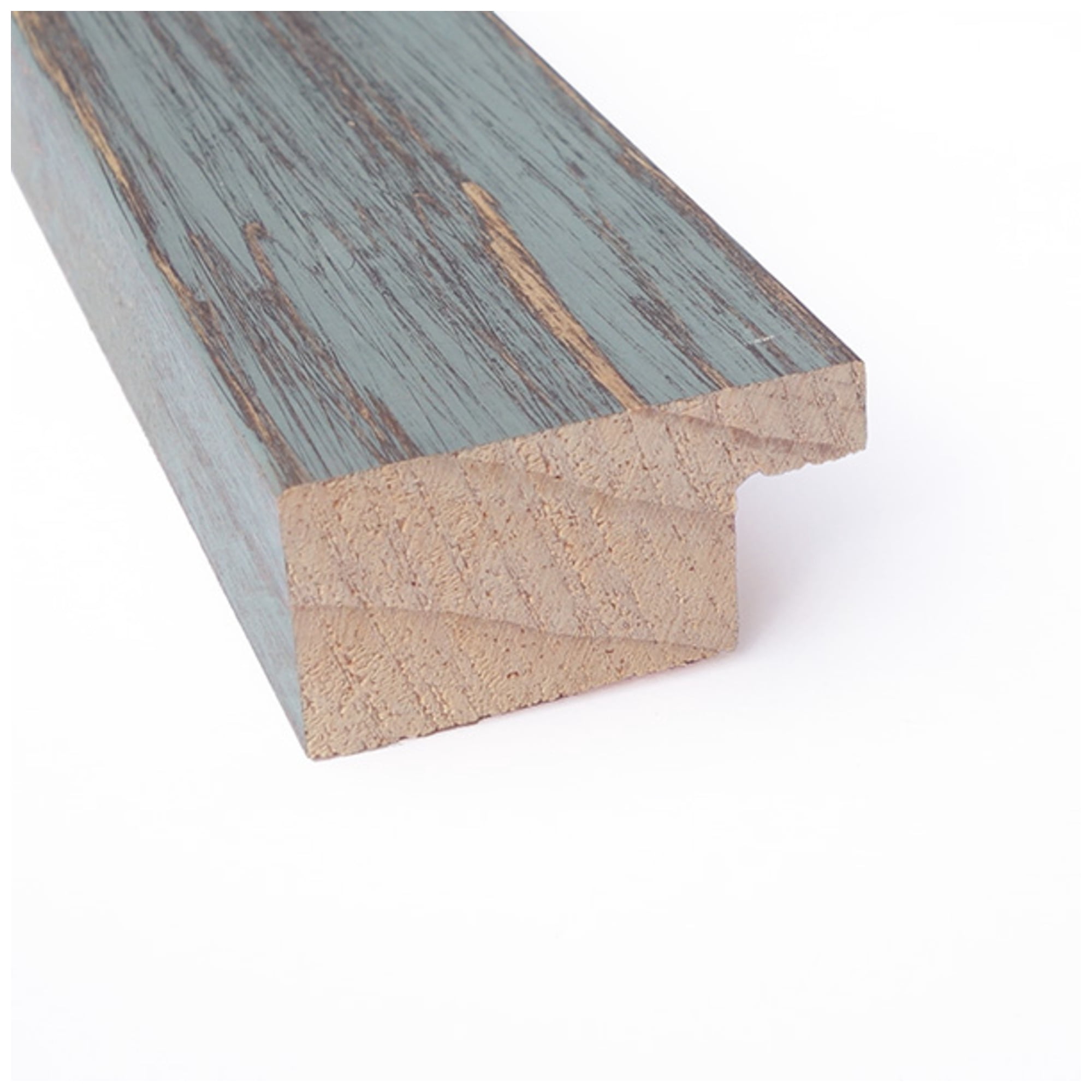 Amanti Art White Cork Board Wood Framed Dixie Blue Grey Rustic Bulletin Board 26 in. x 18 in.