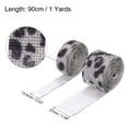 thumbnail image 2 of Unique Bargains 2 Roll 1 Yard 13.5/27mm Self Adhesive Crystal Rhinestone Ribbon for Crafts Project, Black,White, 2 of 5