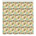 thumbnail image 3 of Nature Shower Curtain, Colorful Pattern of Leaves and Branches with Weathered Look and Nostalgic Design, Fabric Bathroom Set with Hooks, 69W X 75L Inches Long, Multicolor, by Ambesonne, 3 of 3