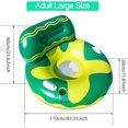 thumbnail image 5 of Cama flotante inflable de PVC para piscina, hamaca de agua, colchón flotante, cama inflable con portavasos bonito, juguete para adultos y niños, piña (rojo), 5 of 5