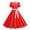 Red#sun dress, variant on L Women's 1950s Retro Dress Short Sleeve Polka Dot Swing Midi Dress with Belt Cocktail Rockabilly Dresses Hepburn-Style Pink