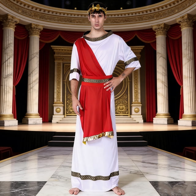 Elegant Court Robe for Formal Party Timeless Attire for Stage Performance and Home Celebrations