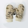 thumbnail image 4 of Toddler Winter Mittens Kids Winter Ski Mittens Printed Thermal Lined Quick Drying Handwear Durable Cold Weather Outdoor Sports Gloves Toddler Girl Mittens Khaki 6 Months-24 Months, 4 of 6