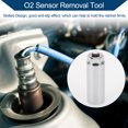 thumbnail image 3 of Unique Bargains Oxygen Sensor Socket O2 Sensor Removal Tool with Side Wire Cutout Chrome Vanadium Steel 90mm 1 Pcs Silver Tone 6 Point 22mm/0.87" 1/2inch, 3 of 6