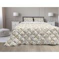 thumbnail image 1 of English Garden Comforter & Sham Bedding Set, Repetitive Floral Pattern with Vintage Different Flowers Bouquet, 3 pcs Duvet Set Microfiber Filling Quilt, 5 Sizes, Multicolor, by Ambesonne, 1 of 4